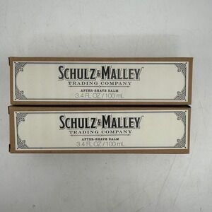 Schulz & Malley After-Shave Balm Lot of 2 3.4oz Gold Box Menthol Aloe New Rare